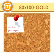 Пробковая доска, 100х80 см (IN-05-GOLD)
